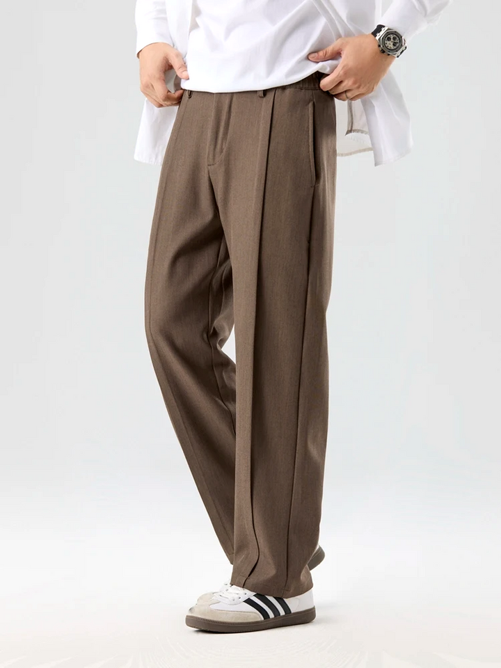 Straight Cut Pleated Pant
