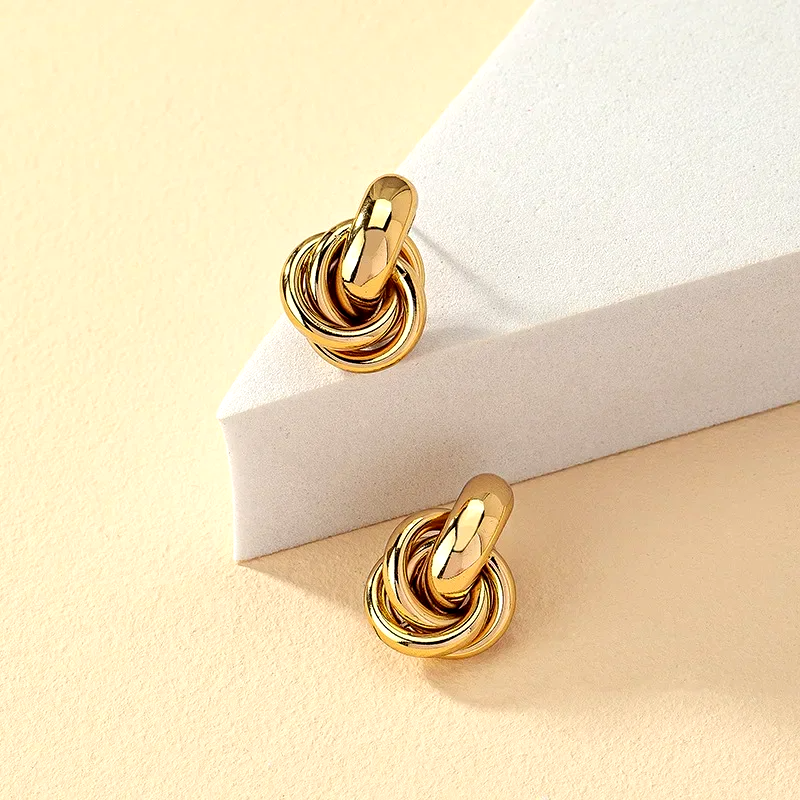 Luna Knot Hoops Earrings