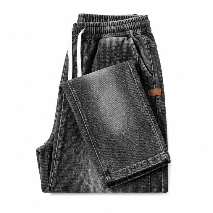 Faded Wide-Leg Denim Pant