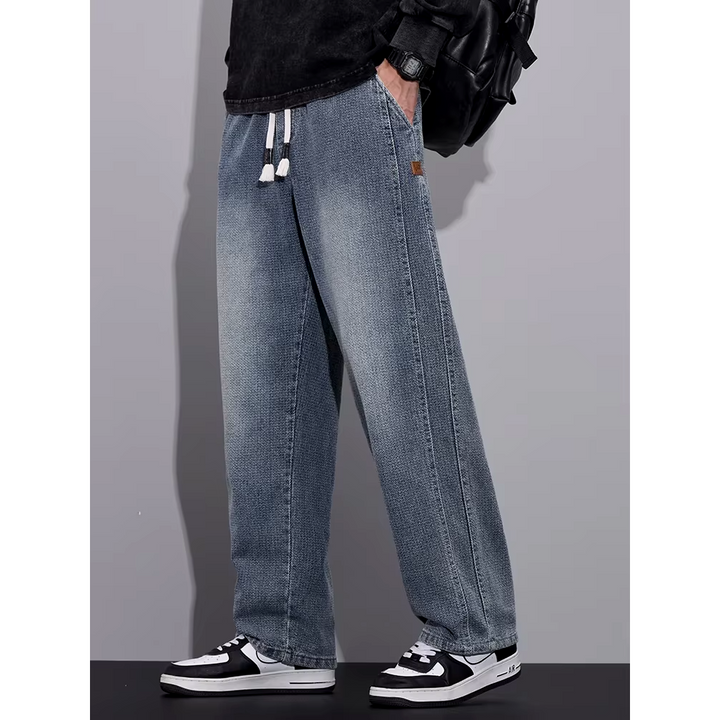 Faded Wide-Leg Denim Pant