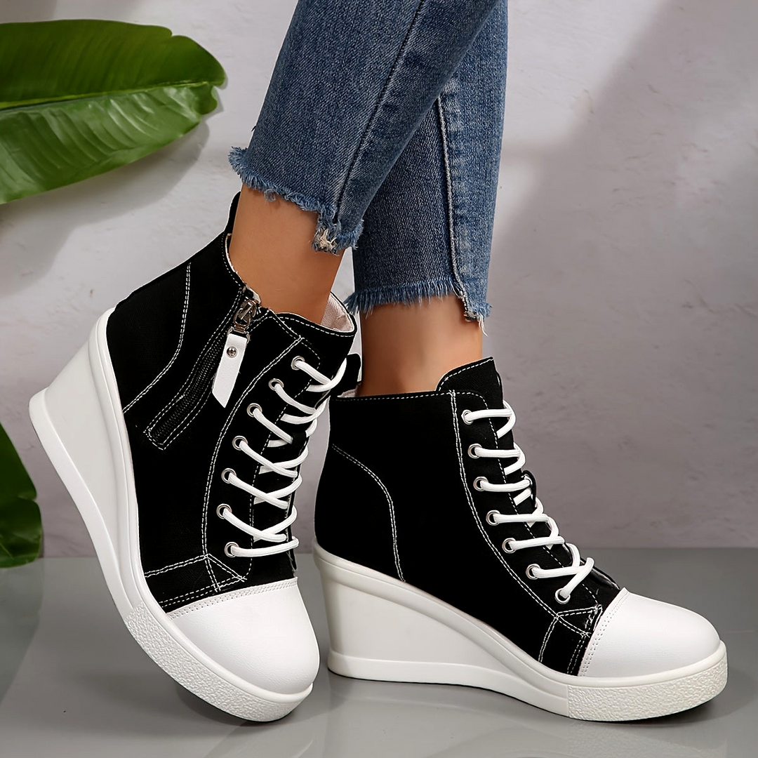 Broadway Canvas Wedge Sneaker