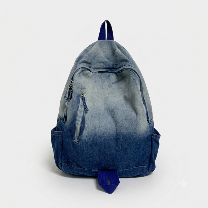 Washed Denim Backpack