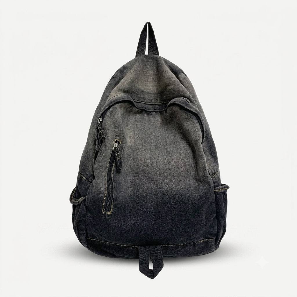 Washed Denim Backpack