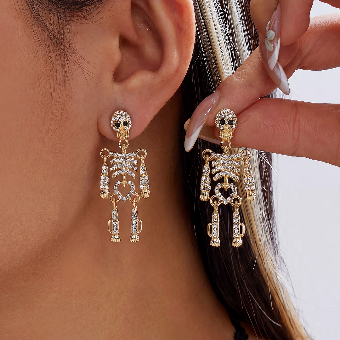 Skeleton Drop Earrings