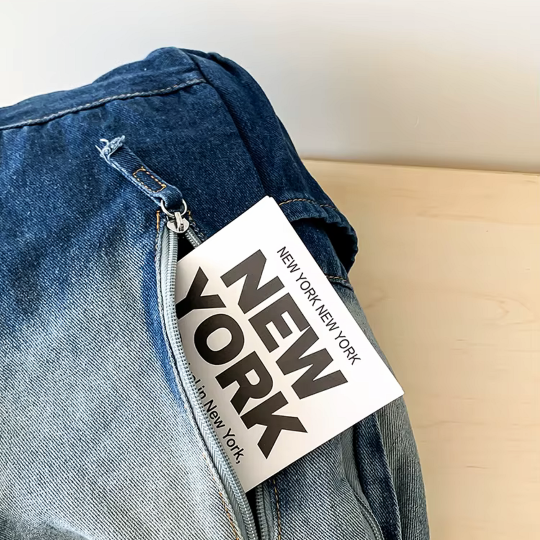 Washed Denim Backpack
