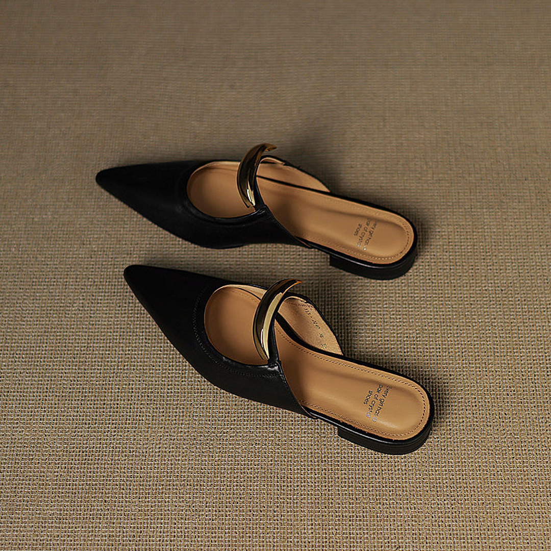 Helena Leather Mules