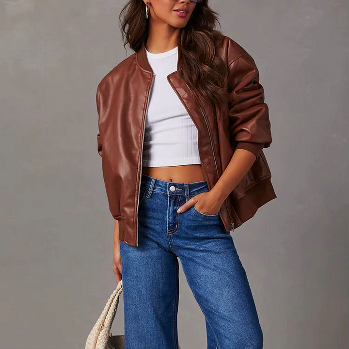 Dakota Leather Bomber Jacket