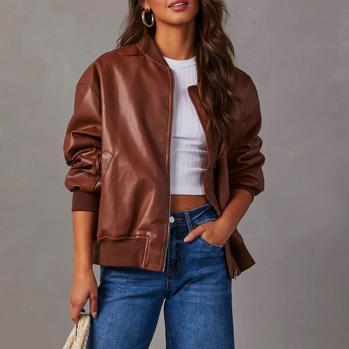Dakota Leather Bomber Jacket
