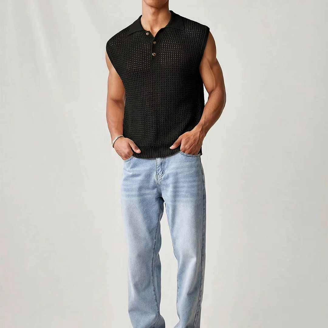 Nero Sleeveless Polo