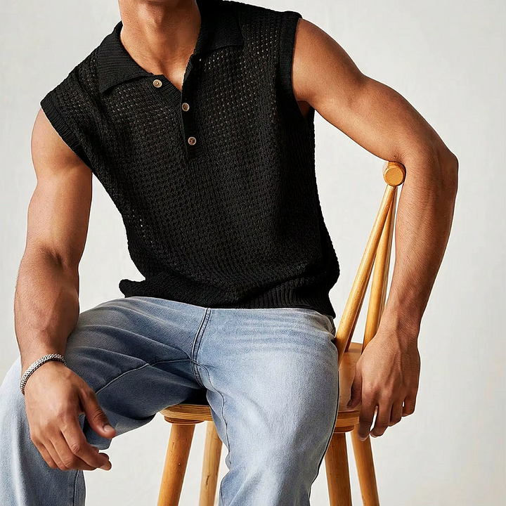 Nero Sleeveless Polo
