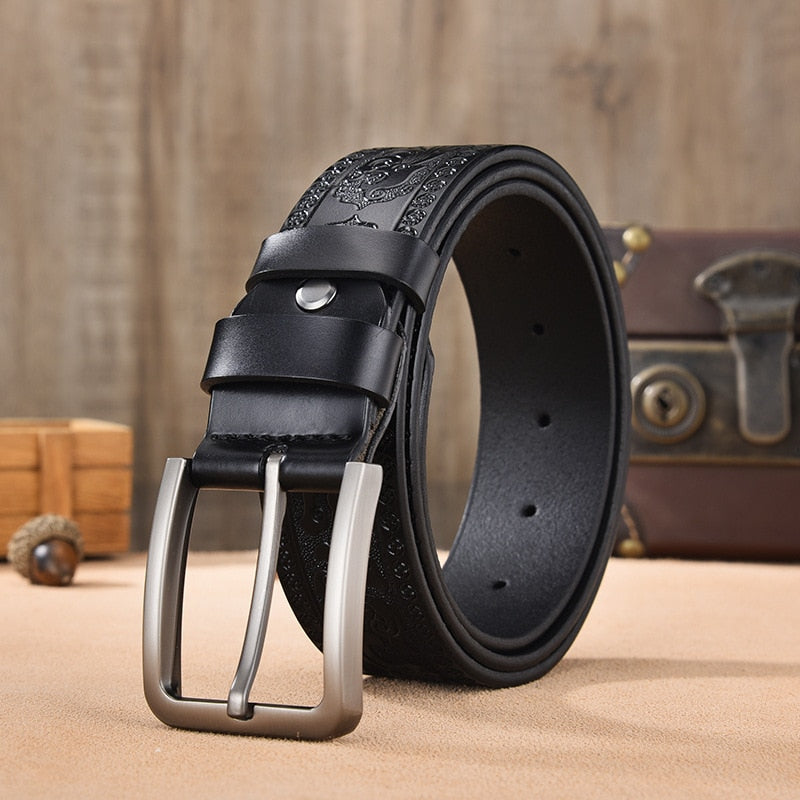 Artisan Carved Leather Belt